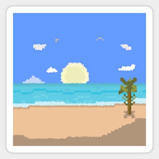 Beach V2 - Pixel Art Magnet